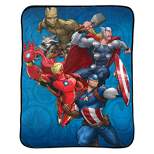 Marvel Avengers 46"x60" Kids' Throw Blanket Blue