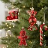 Aoibox 100 Pcs Christmas Ornaments Set Shatterproof Red Green Gold Balls and Novelty Shapes Pre-Tied Strings for Tree Holiday Decor - 3 of 4