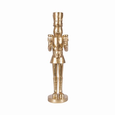 Gallerie II 15" Large Gold Nutcracker Decorative Christmas Figurine