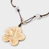 Woven Cord Pearl and Floral Pendant Necklace - Wild Fable™ Gold - 4 of 4