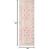 Boho Medallion Rug - Washable vintage floral carpet, soft & non-slip for entryway & bedroom - 2 of 4