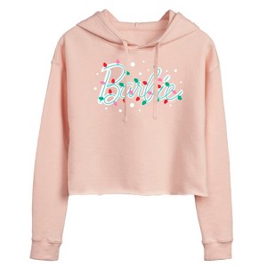 Women's - Barbie - Holidays & Christmas Cropped Graphic Hoodie - 1 of 3