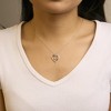 Haus of Brilliance Sterling Silver Diamond Accent MOM with Heart Pendant Necklace - 4 of 4