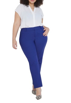 ELOQUII Women's Plus Size Kady Fit Double-Weave Pant