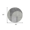 Gray Silver And Charcoal Geometric Washable Indoor Outdoor Area Rug - 3 of 4