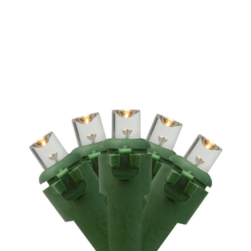 Northlight 50 Battery Operated Warm White LED Wide Angle Christmas Lights - 24.5 ft Green Wire, 1 of 4