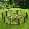 Yaheetech 12 Panels Dog Playpen Metal Pet Playpen, Black - 2 of 4