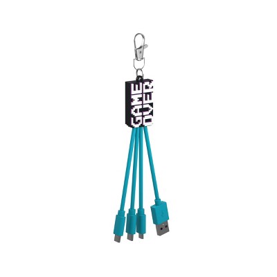 GEMS Novelty 3-in-1 Keychain Charging Cable