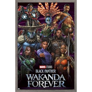 Trends International Marvel Black Panther: Wakanda Forever - Group Framed Wall Poster Prints - 1 of 4