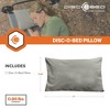 Disc-O-Bed Compact and Packable Travel Pillow with Washable Cover, Ultralight for Backpacking, Hiking, and Camping, Grey - 3 of 4
