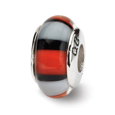 Black Bow Jewelry Multicolor Glass Sterling Silver Bead Charm