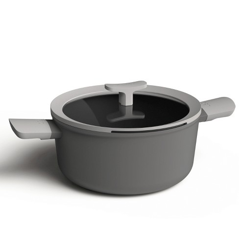 Goodful 7qt Cast Aluminum, Ceramic Stock Pot With Lid, Side Handles And  Silicone Grip : Target