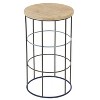 Evergreen Beautiful Springtime Metal and Wooden Side Table, Set of 3 - 16 x 16 x 26 Inches Fade and Weather Resistant Decoration - 4 of 4
