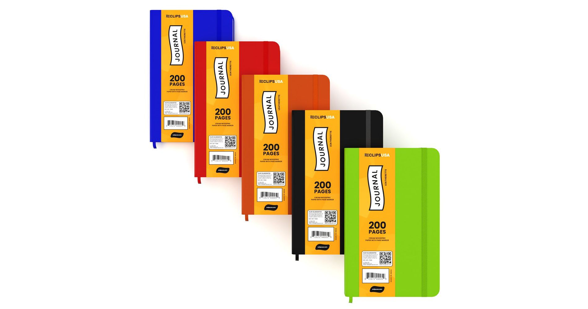 Leatherette Journal 200 Sheets 5X7 Assorted Colors (36 Packs)
