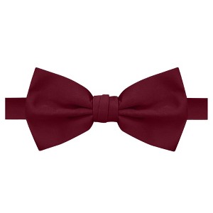 Jacob Alexander Men's Solid Color Pre-Tied Adjustable Banded Bow Tie - 1 of 4