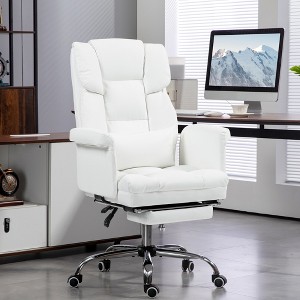 Vynxaria Executive Office Chair, PU Leather Ergonomic Office Desk Chair, Reclining and Swivel Chair with Footrest and Lumbar Support - 1 of 4