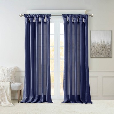 Lillian Twisted Tab Light Filtering Lined Curtain Panel