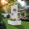 PexFix 72.8 in. H x 37.4 in. W White Rectangle PVC Wall Planter Box with Trellis for Climbing Plants - 2 of 4