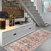 Washable Indoor Vintage Floral Print Living Room Bedroom Area Rugs, Low Pile Non Slip Floor Carpet for Dining Room Home - 4 of 4