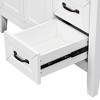 NicBex 35.9" Bathroom Storage Cabinet with Sink, Bathroom Vanity, 3 Drawers and 1 Spacious Cabinet for Bathroom, White - 3 of 4