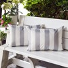 Tramull Horizon Stripe Pillow 14x20 Inches, Indoor Outdoor Decorative Pillow Cover, Water Resistant Solarium Polyester - 3 of 4