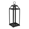 Cheung's Novara Tapered Square Top Metal Lantern - Black - 2 of 4
