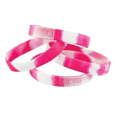 Flyvines Breast Cancer Awareness Bracelets - Hot Pink