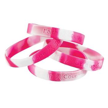 Funexpress Silicone Breast Cancer Awareness Camouflage Bracelets