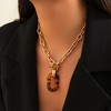 Chunky Gold Leopard Choker - Punk Acrylic Collar Necklace for Women - 4 of 4