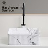 ChicFurnit Bathroom Sinks Vessel Sink Square Sink Vanity Sink Art Basin Countertop Bathroom Sink for Bathroom, White, 14.77"*14.77"*5.12" - 2 of 4