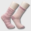 Canada Weather Gear Women's 2-Pack Fleece Lined Thermal Crew Socks - Cozy Winter Socks for Cold Weather with Brushed Interior, Maximum Warmth & Comfort, Size 4-10 - 2 of 4