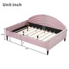 Twin/Full Size Upholstered Daybed with Lights, Pink-ModernLuxe - 4 of 4