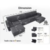 Vipbear Beige Extra Large Modular Sectional Sofa,Comfy Corduroy Modern Oversized 4-Seat Sectional Couch with Deep Seat,Tool-Free Assembly - 2 of 4