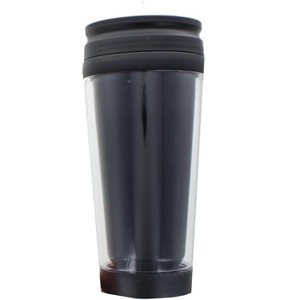 Just Funky Black 16oz Travel Mug w/ Lid - 1 of 2