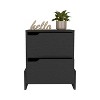Vynxaria Luss Nightstand with Dual-Drawer Storage and Stylish Design - 2 of 4