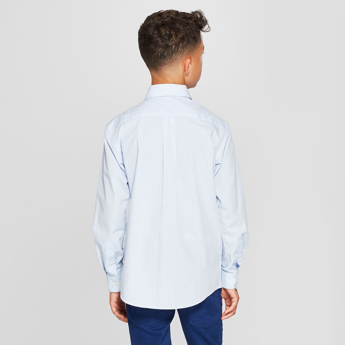 Boys' Long Sleeve Plaid Button-Down Dress Shirt - Cat & Jack™ - thumbnail 2