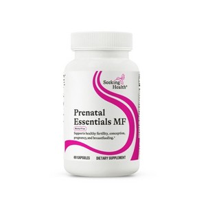 Seeking Health Prenatal Essentials Methyl-Free, Folate, Vitamin B12, Methylation, Supports Fertility, Conception, Pregnancy & Breastfeed (60 Capsules) - 1 of 4