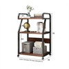 Printer Stand,3 Tier Mobile Printer Table with Storage Shelf, Multifunctional Rolling Printer Cart with Wheels for Home Office Organization - 2 of 4