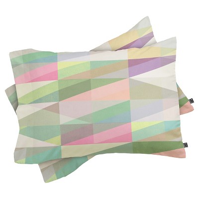 Mareike Boehmer Nordic Combination 8 XY Lightweight Pillowcase Standard Green - Deny Designs