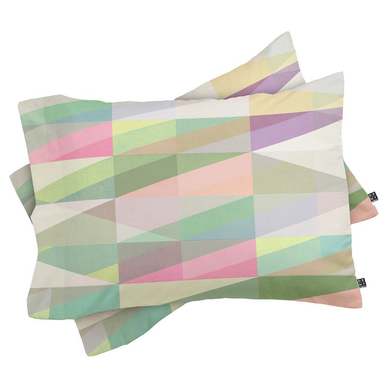 Mareike Boehmer Nordic Combination 8 XY Lightweight Pillowcase Standard Green - Deny Designs, 1 of 5