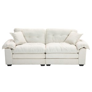NicBex 84 Inch Loveseat Sofa Modern Upholstered Comfy Chenille Fabric Sofa Couch with 2 Throw Pillows for Living Room,Apartment - 1 of 4