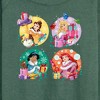 Women's - Disney - Princess Christmas Grid Lightweight French Terry Wide Neck Long Sleeve Shirt - 2 of 4