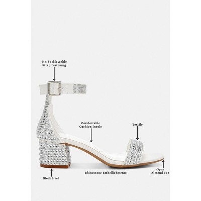 Twerky Rhinestones Embellished Block Women Sandals