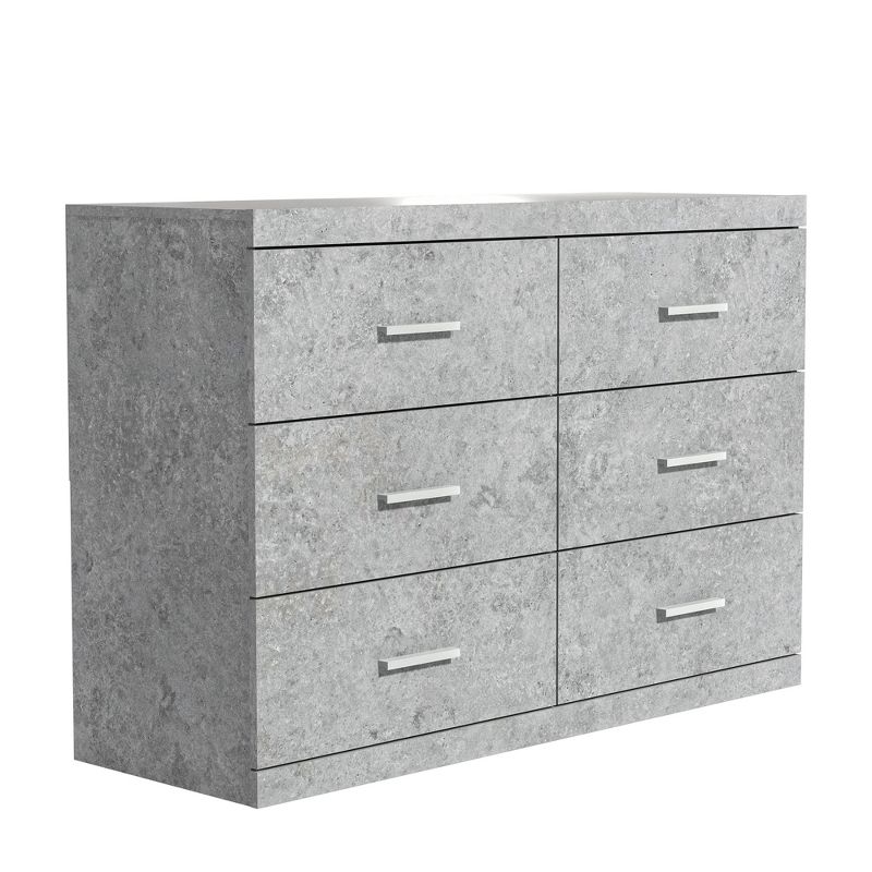 Galano Hamsper 6-Drawer Dresser (31.7 in. × 46.5 in. × 16.3 in.) in Dusty Gray Oak, Knotty Oak, Dark Gray Oak, Concrete Gray, 4 of 15