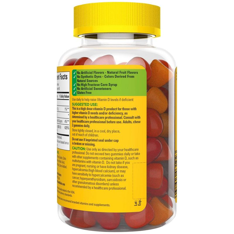 Nature Made Extra Strength Vitamin D3 5000 IU (125 mcg) Bone Health & Immune Support Vitamin Gummies, 4 of 10