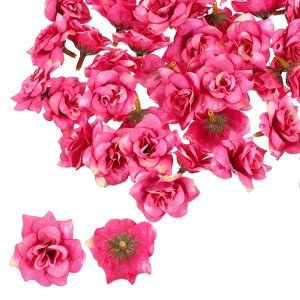 Unique Bargains DIY Crafts Bridal Shower Bouquet Decoration Artificial Roses Head 50 Pcs - 1 of 4