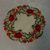 Jiallo Peace Poppy Embroidered Cutwork Round Placemat, 11-Inch diameter Table Linen Decor, Water Resistance, Machine Wash safe - 3 of 4