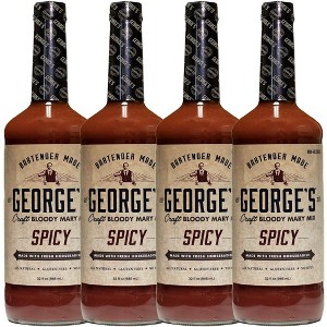 George’s Beverage Company Spicy Bloody Mary Mix - 1L Bottle - Gluten Free, All Natural Mixer - 1 of 3