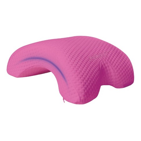 Purify Comfort Knee Pillow for Side Sleepers - Knee Wedge Pillow - Pink