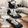 Folding Chair Bed with Pillow, Modern Linen Sleeper Sofa Bed for Living Room, Dorm, Guest Use - 4 of 4